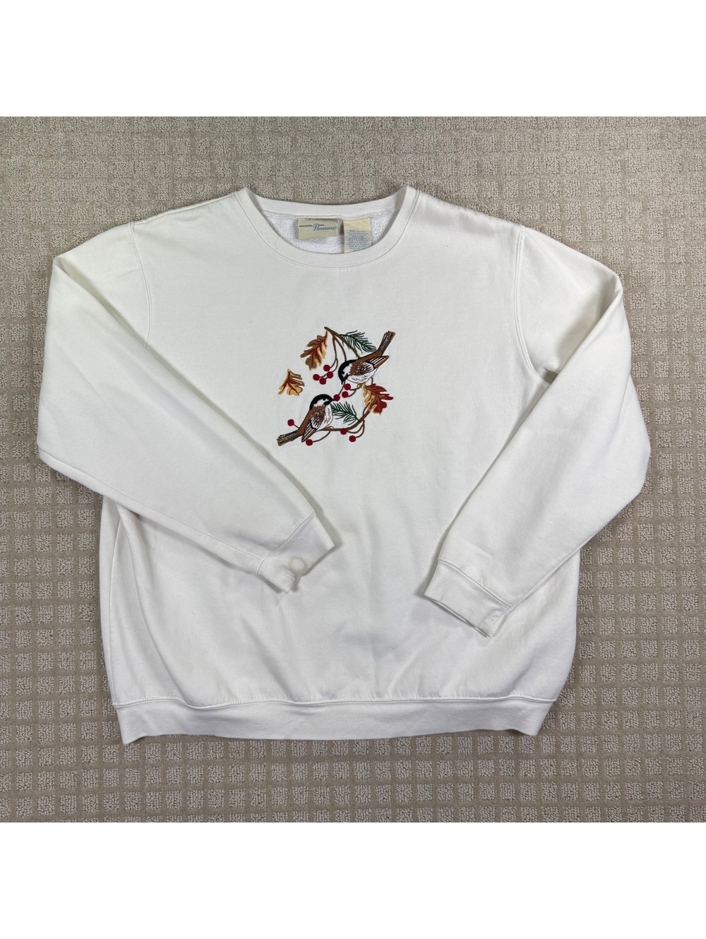 Pennmans bird embroidery sweatshirt XL